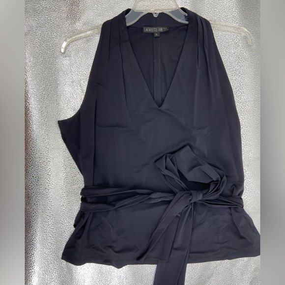 Lafayette 148 sleeveless blouse, wrap belt, size‎ XL - Picture 7 of 7